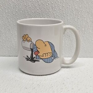 Vintage 1988 Ziggy Sleepy Funny Coffee Missing Mouth Mug